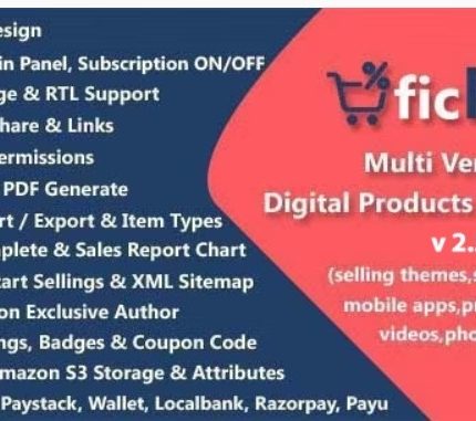 FicKrr php script Multi-Vendor Digital Product Script - 1dollargpltheme